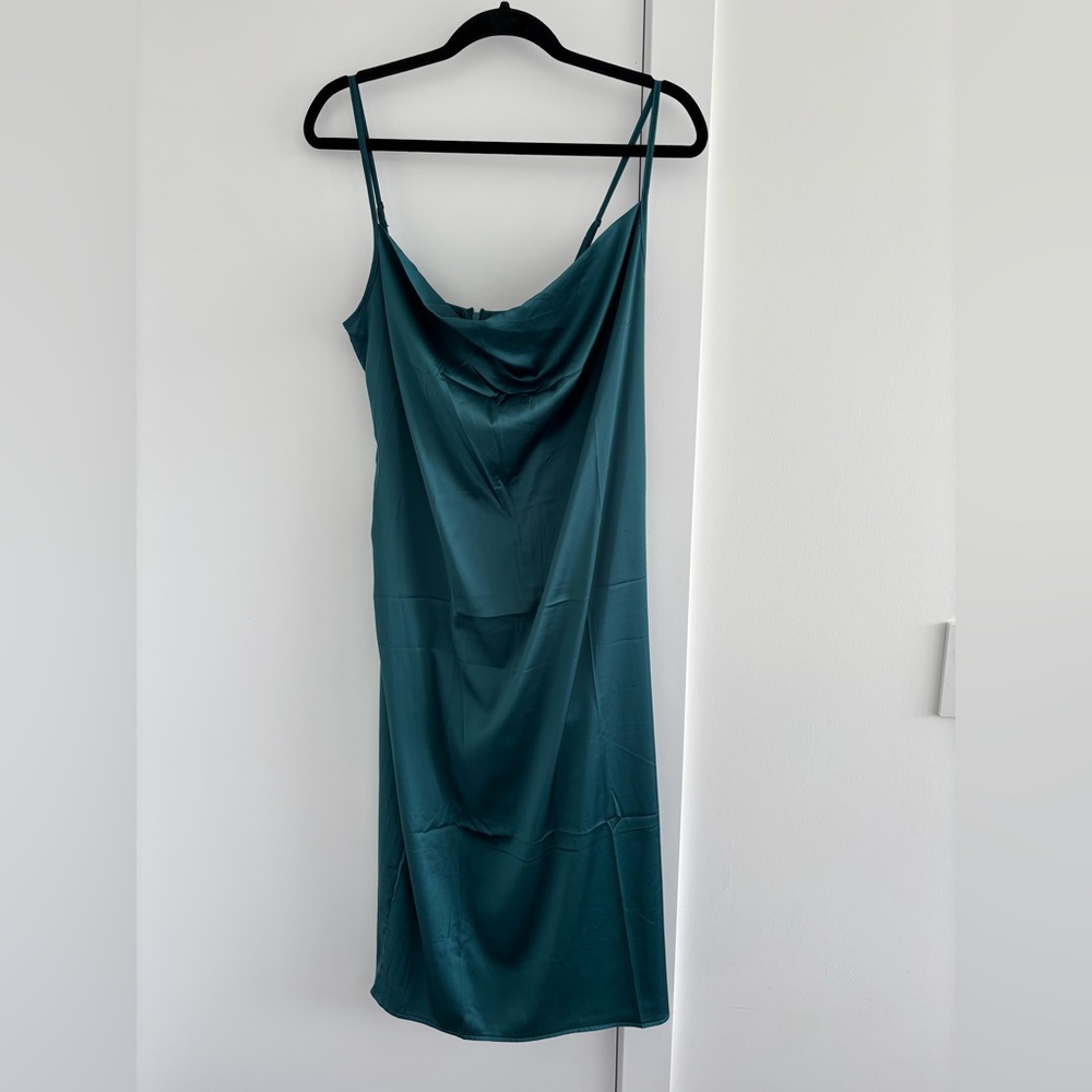 Elegant Teal Slip Dress